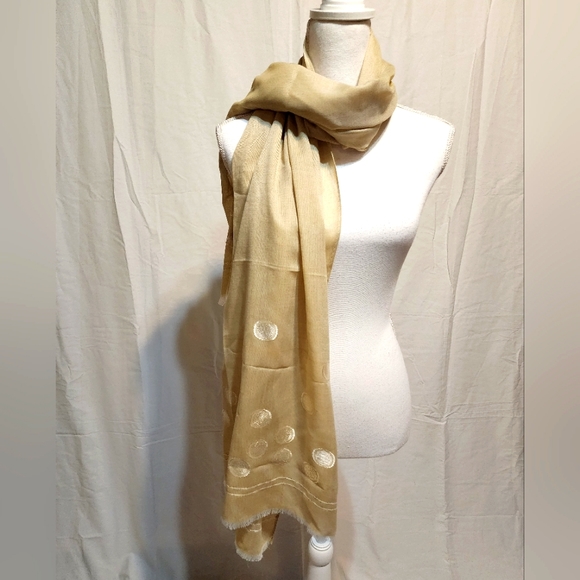 Accessories - Polka-dot Accented Wraparound Scarf